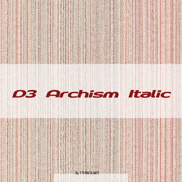 D3 Archism Italic example